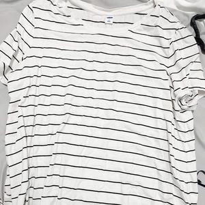 Black Striped Flowy Top